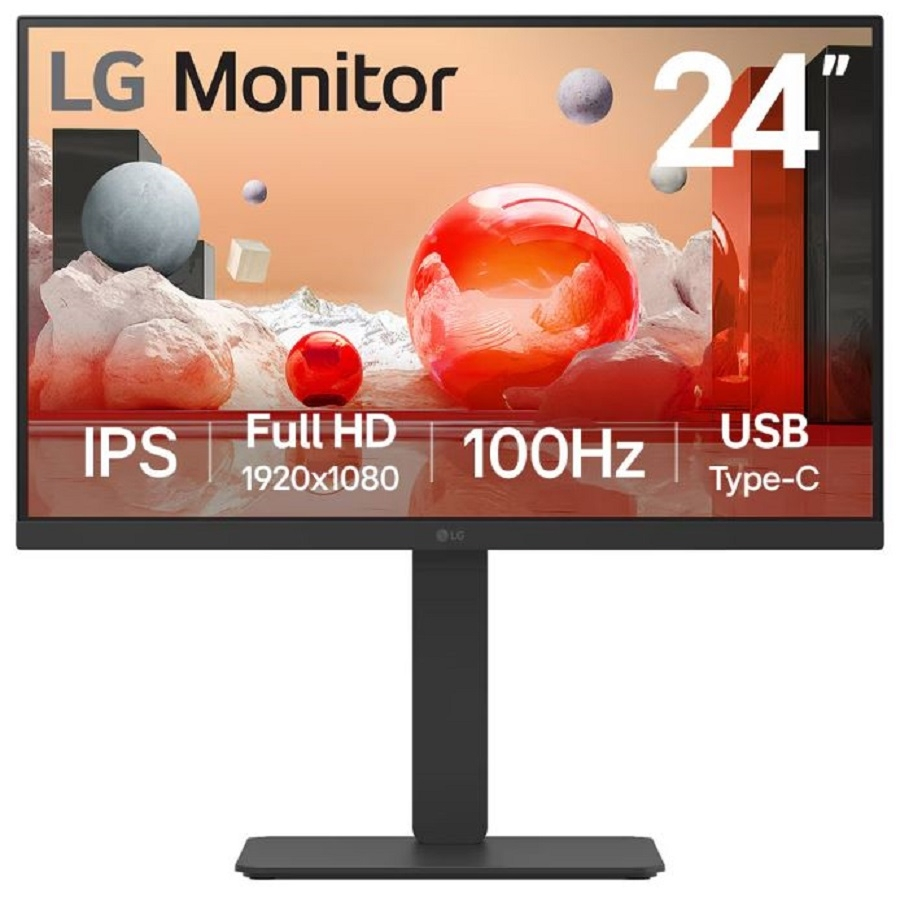 LG 24BA750-B computer monitor 60.5 cm (23.8") 1920 x 1080 pixels Full HD LCD Black