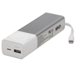 Tripp Lite UPB-05K2-APL power bank 5200 mAh Wireless charging Silver, White