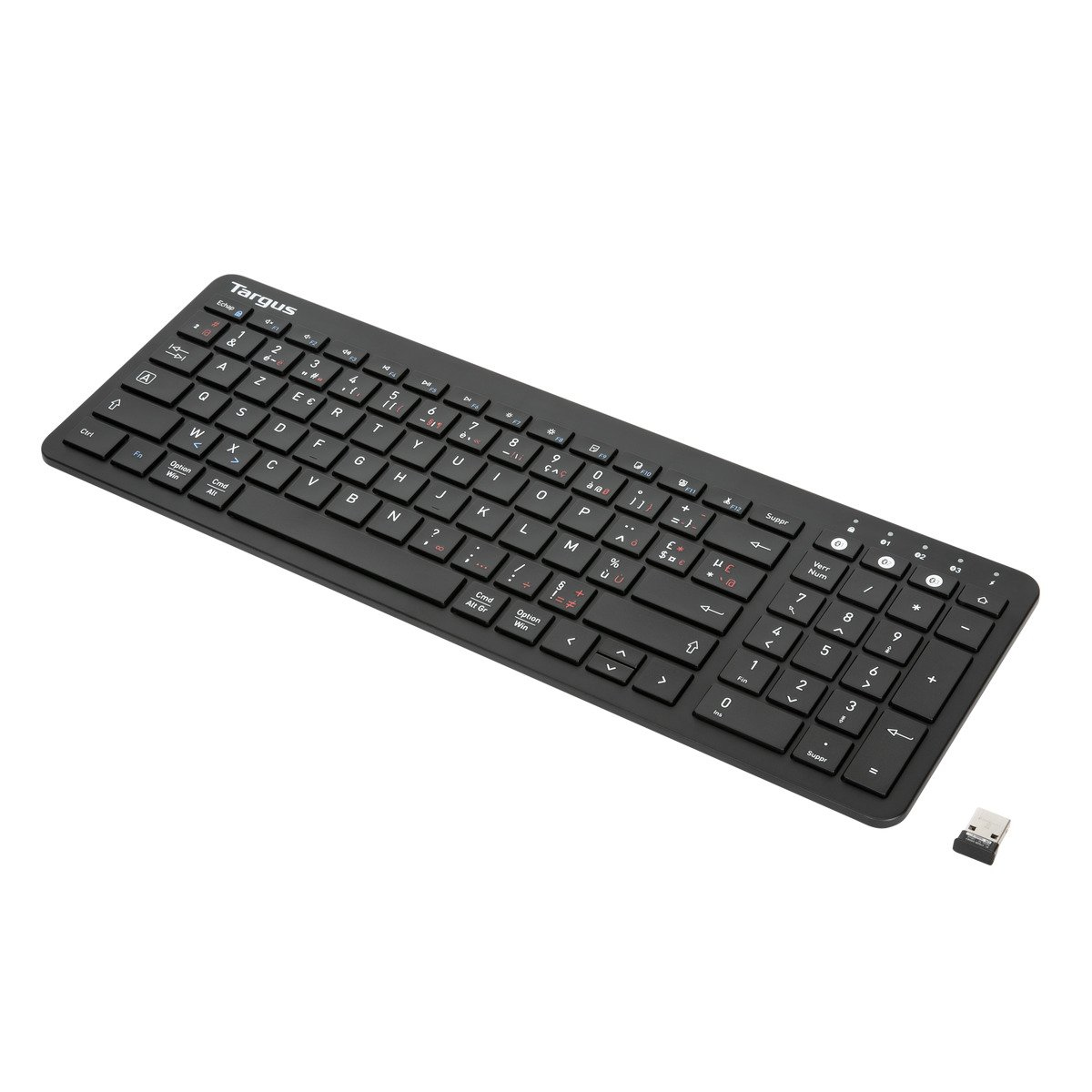Image of Targus AKB863FR keyboard Bluetooth AZERTY French Black