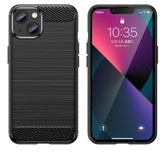JLC Apple iPhone 14 Brushed Silicone case - Black