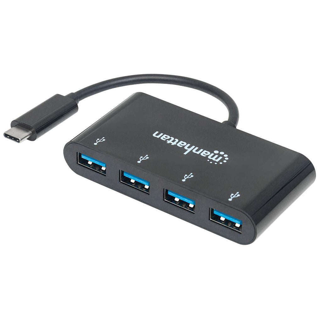 Image of Manhattan USB-C Dock/Hub, Ports (x4): USB-A (x4), 5 Gbps (USB 3.2...