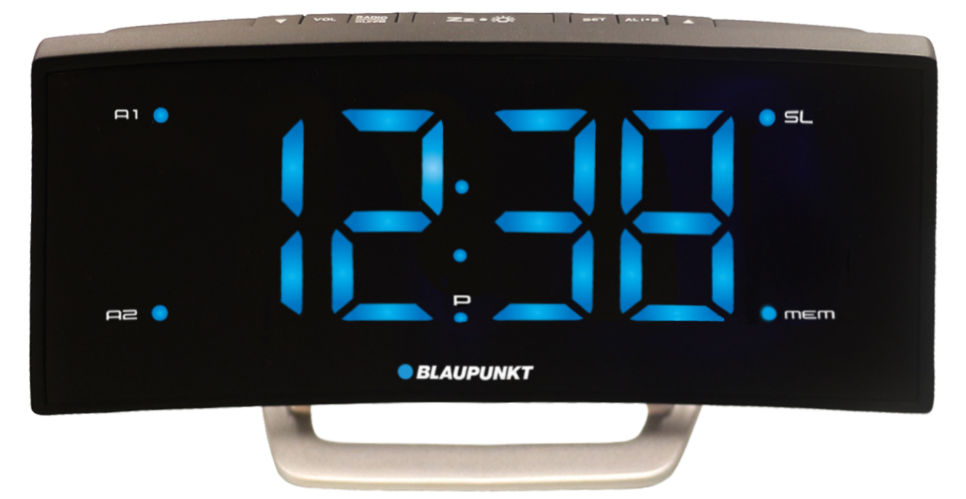 Blaupunkt CR7BK radioapparater Klockradio Analog och digital Rostfritt stål