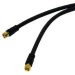 C2G Value Series F-type RG6 Coaxial Video Cable 50ft coaxial cable 600" (15.2 m) Black