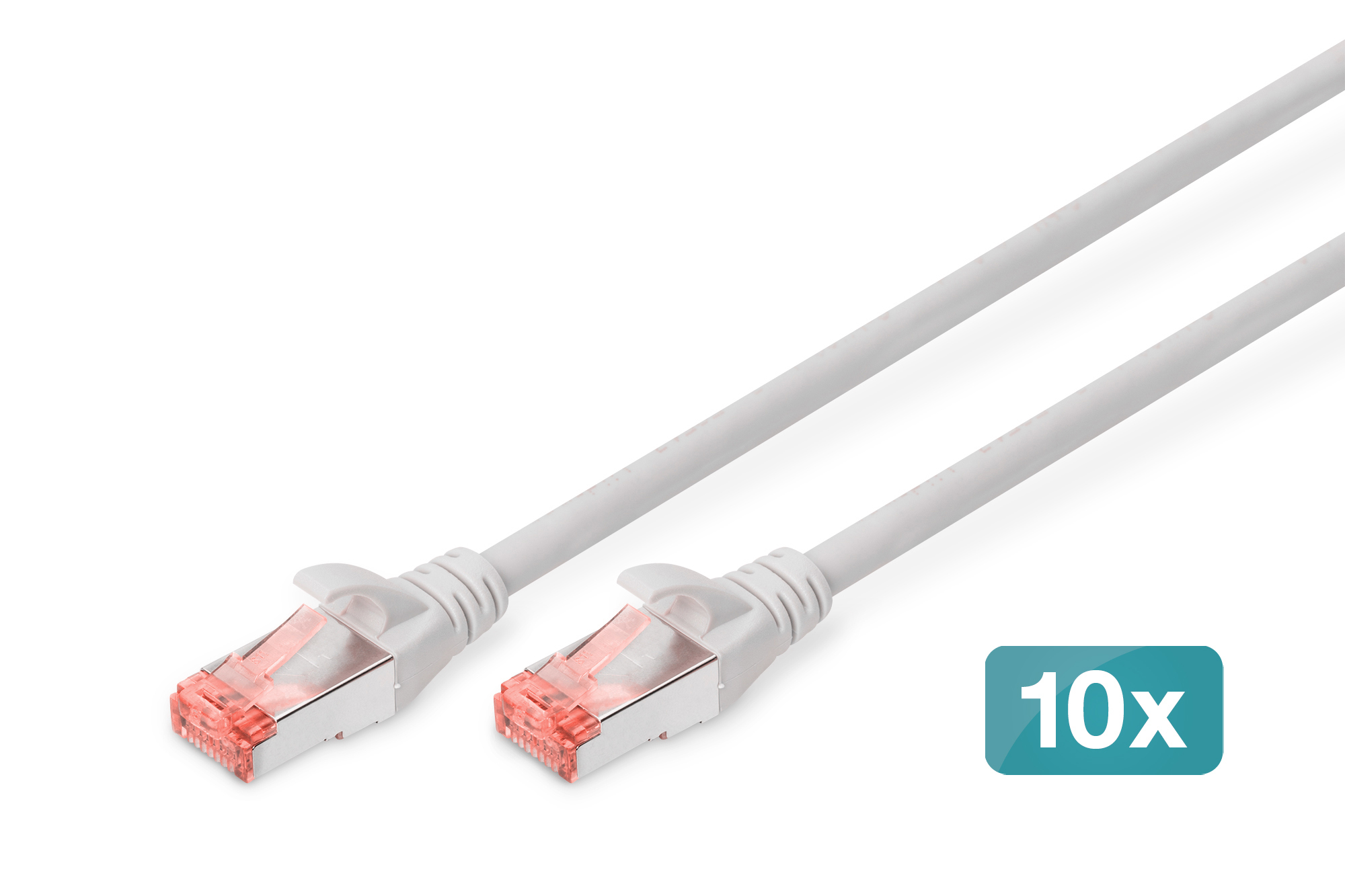 Digitus CAT 6 S/FTP patch cable. 10 pieces