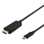 Deltaco USBC-HDMI-1010 video cable adapter 1 m Black