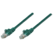 Intellinet Network Patch Cable, Cat6, 0.25m, Green, CCA, U/UTP, PVC, RJ45, Gold Plated Contacts, Snagless, Booted, Lifetime Warranty