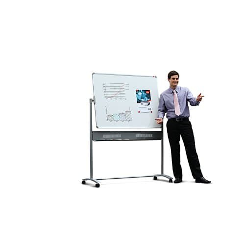 Nobo Prestige Enamel Magnetic Mobile Board Horizontal Pivot 1500x1200mm