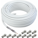 Schwaiger KOX120/100 coaxial cable 100 m White