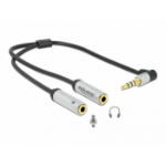 DeLOCK 66437 audio splitter Black, Silver