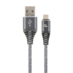 Gembird CC-USB2B-AMMBM-1M-WB2 USB cable USB 2.0 Micro-USB B USB A Grey, White