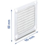 DeLOCK Fan Grill 60 x 60 mm aluminum – fan dust filter with stainless steel filter mesh
