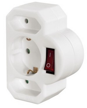 Image of Hama 00108846 power plug adapter Type F Universal White