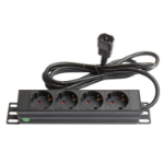 Alcasa GC-N0078 power extension 1.8 m 4 AC outlet(s) Indoor Black