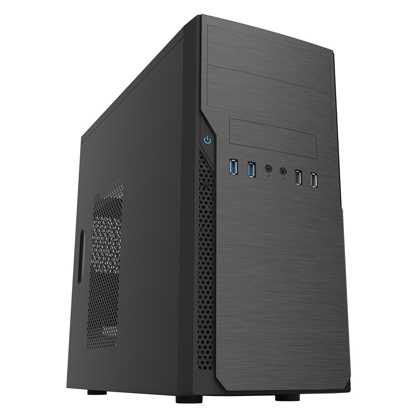 Image of CIT Classic Micro Micro Tower 2 x USB 3.0 / 2 x USB 2.0 Black Case...