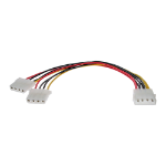 InLine Internal Power Y-Cable 1x 4pin Molex / 2x 4pin Molex 0.20m