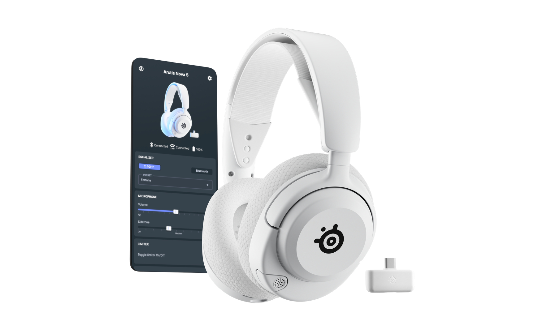 Steelseries Arctis Nova 5P Wireless Headset Head-band Gaming USB Type-C Bluetooth White
