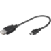 Microconnect USBAFBM USB cable USB 2.0 0.2 m USB A Mini-USB B Black