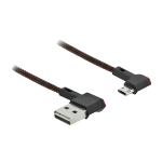 DeLOCK EASY-USB 2.0 Cable Type-A male to EASY-USB Type Micro-B male angled left / right 0.2 m black