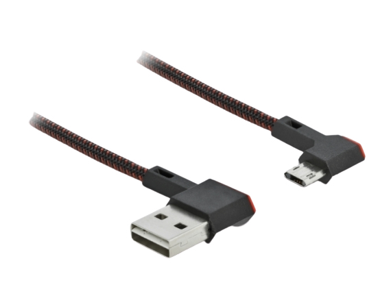 85269 DELOCK Easy - USB-Kabel - USB (M) links/rechts abgewinkelt, umkehrbar zu Micro-USB T...
