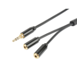 Prokord AUDIO Y-ADAPTER 3.5MM STEREO - 2X3.5MM STEREO 0.5M