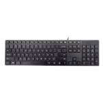 Accuratus 301 - DVORAK Layout - USB Full Size; Super Slim Multimedia Keyboard with Square Modern Keys - Black.
