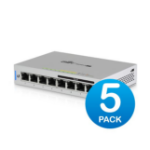 Ubiquiti Networks UniFi Switch 8-port 60W with 4 x 802.3af PoE Ports - 5 Pack includes power supply