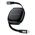 Conceptronic ETTA14B10 Retractable USB 2.0 Cable, USB-C Male to USB-C Male, PD 100W, 5A, 1m