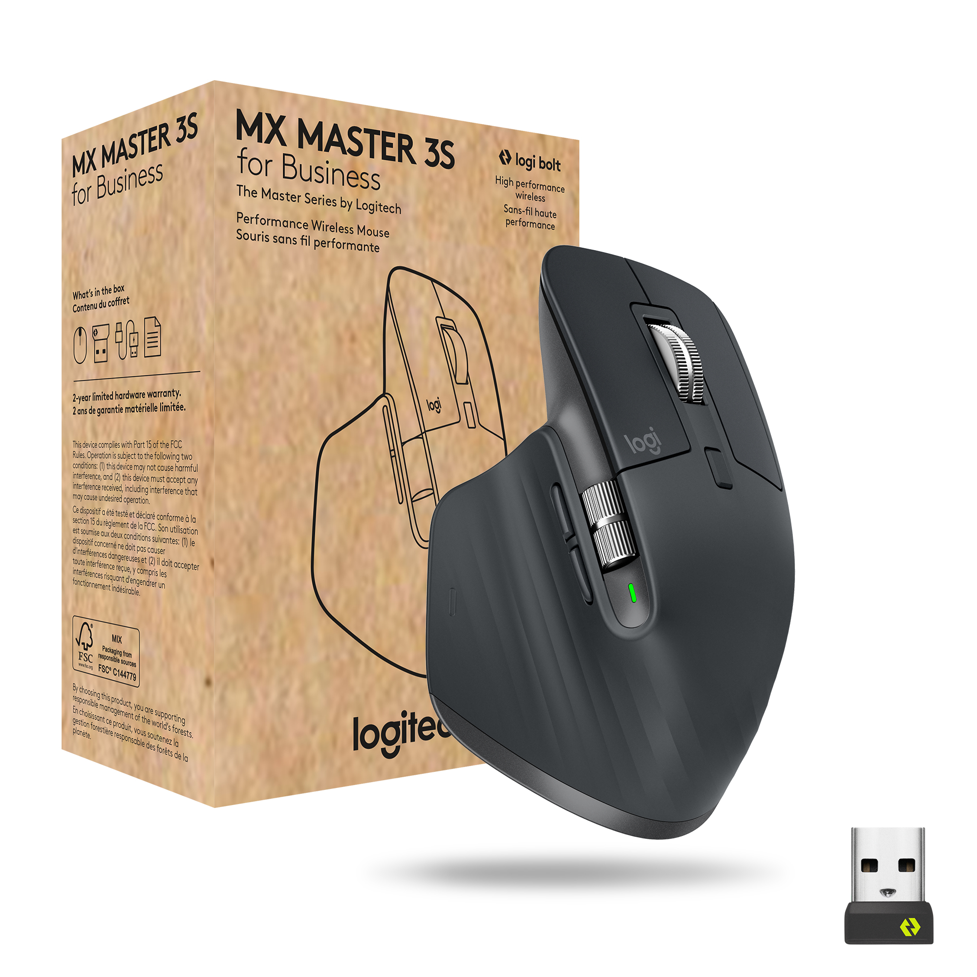 Image of Logitech MX Master 3s for Business mouse Right-hand RF Wireless +...