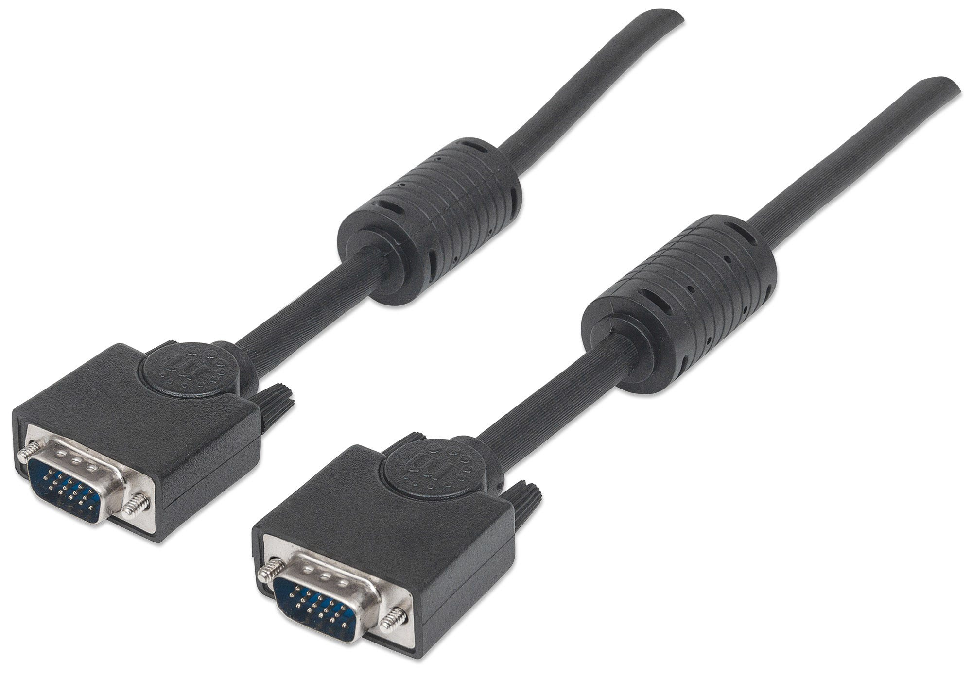 Image of Manhattan VGA Monitor Cable (with Ferrite Cores), 3m, Black, Male...