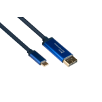 Alcasa 4812-CSF015B video cable adapter 1.5 m USB Type-C DisplayPort Blue