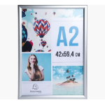 Exacompta Wall Snap Frame Poster Holder Aluminium A2 Crystal (Pack 1) -  8294358D