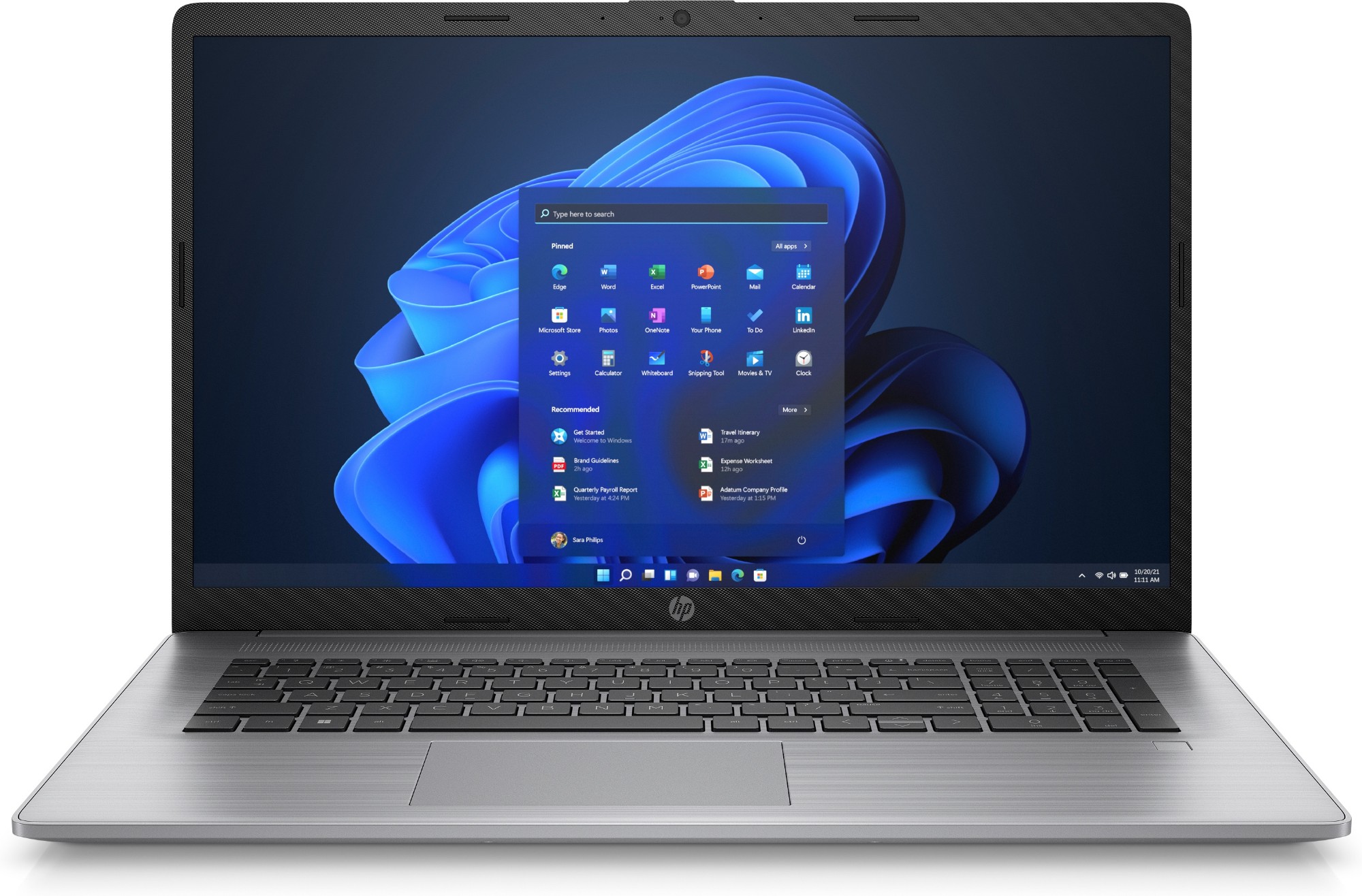 HP 470 G9 Laptop 43.9 cm (17.3") Full HD Intel® Core™ i7 i7-1255U 32 GB DDR4-SDRAM 1 TB SSD NVIDIA GeForce MX550 Wi-Fi 6 (802.11ax) Windows 11 Pro Silver