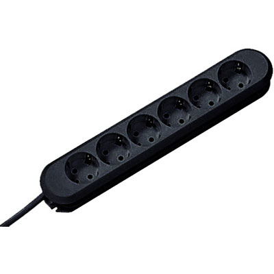 Image of Bachmann 381.147K power extension 1.5 m 6 AC outlet(s) Black