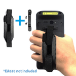 Unitech EA630 Hand strap kit black. (Single package version). SKU contains: 1x hand-strap 1x bracket arm and 2x screws. (Replacement/alternative: SKU 5400-900040G)