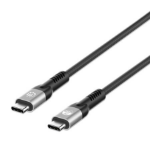 Manhattan Fast USB-C to USB-C USB4 Cable, 1m, Up to 240W Laptop Charging, 40 Gbps High-Speed Data and 8K@60Hz Video, Black, Three Year Warranty, Comparable to 1M-40G-USB4-CABLE (certification differs)