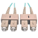 Tripp Lite N806-05M fiber optic cable 196.9" (5 m) SC Aqua color, Beige