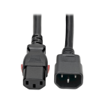 Tripp Lite C14 Male to C13 Female Power Cable, Locking C13 Connector, Heavy Duty – 15A, 100-250V, 14 AWG, 1.83 m