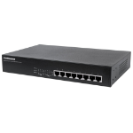 Intellinet 8-Port Gigabit Ethernet PoE+ Switch, 8 x PoE ports, IEEE 802.3at/af Power-over-Ethernet (PoE+/PoE), Endspan, Desktop (UK power cord)