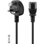 Goobay UK IEC Cord, 1.8 m, Black
