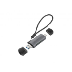 LevelOne Conceptronic BIAN05G 2-in-1 USB 3.0 Dual Plug Card Reader; SD/MicroSD 3.0; UHS-I