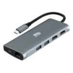 Adesso AUH-4040 laptop dock/port replicator Wired USB 3.2 Gen 1 (3.1 Gen 1) Type-C Grey