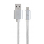 Gembird CCB-MUSB2B-AMBM-6-S USB cable 1.8 m USB 2.0 Micro-USB B USB A White