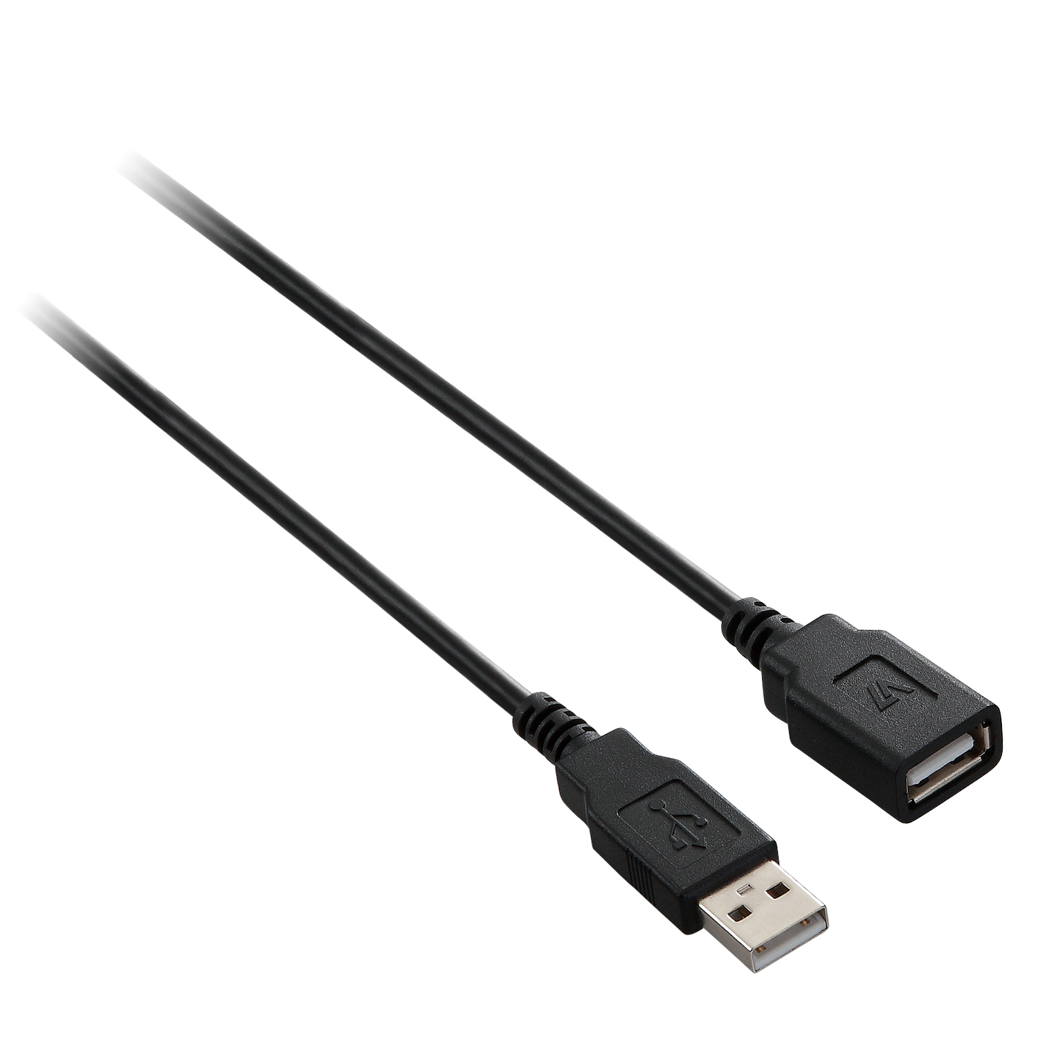 Image of V7 Black USB Extension Cable USB 2.0 A Female to USB 2.0 A Male...