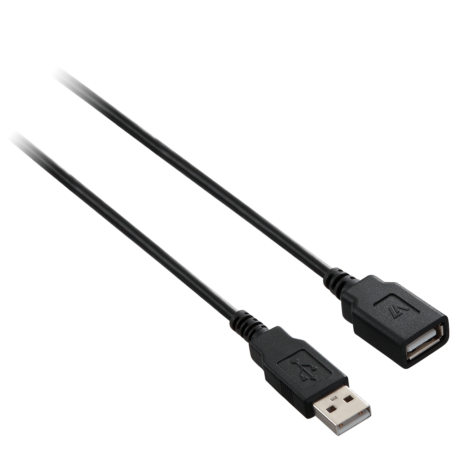 Photos - Cable (video, audio, USB) V7 Black USB Extension Cable USB 2.0 A Female to USB 2.0 A Male 1.8m 6 V7E 