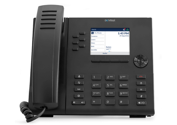 Image of Mitel 6915 IP phone Black LCD Wi-Fi