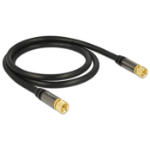 DeLOCK 88918 coaxial cable RG-6/U 1 m F Black