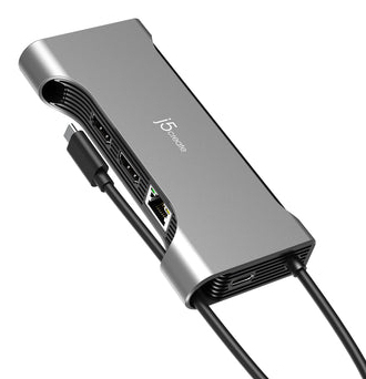 Image of j5create JCD367 Flexible Ports USB-C® Dual 4K60 HDMI™ Hub - Pro 12-in-