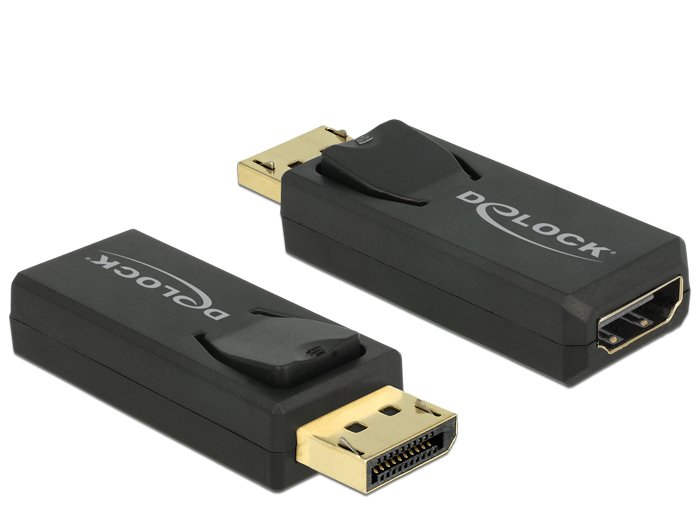 Image of DeLOCK 65571 cable gender changer Displayport 1.2 HDMI Black