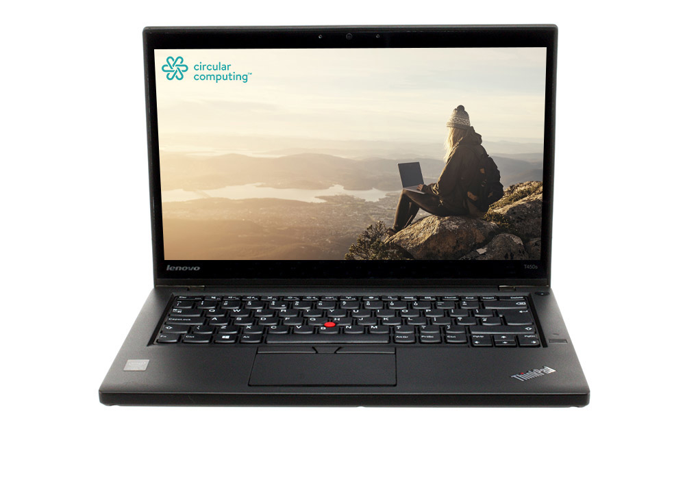Circular Computing Lenovo ThinkPad T450s Laptop - 14" - Full HD (1920x1080) - Intel Core i5 5th Gen 5200u - 8GB RAM - 256GB SSD - Windows 10 Professional - English (UK) Keyboard - Fully Tested Original Battery - IEEE 802.11ac Wireless LAN - 1 Year Return