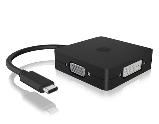 Image of ICY BOX IB-DK1104-C USB graphics adapter 3840 x 2160 pixels Black